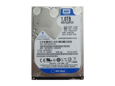 HDD за лаптоп 1TB WD Blue 5400 8MB WD10JPCX SATA3 (втора употреба)